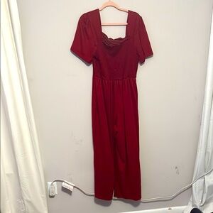 Elegant Red Jumpsuit